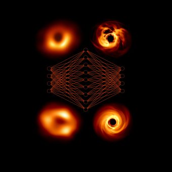 Self-learning neural network cracks iconic black holes